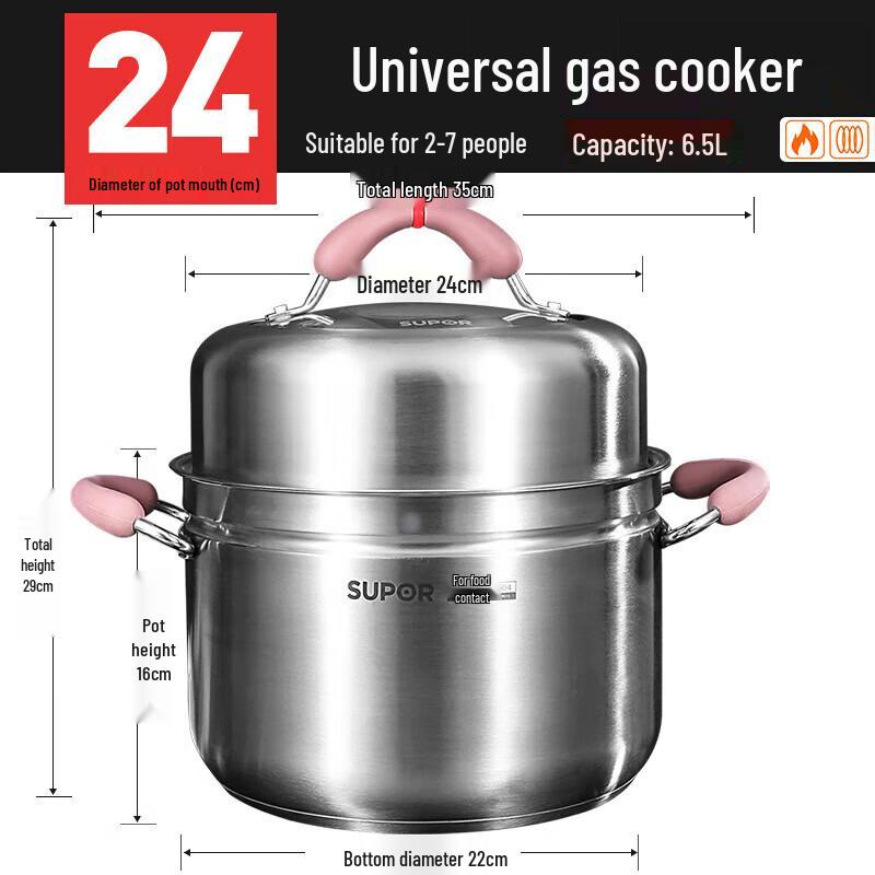 SUPOR 304 Stainless Steel Thickened Soup Pot