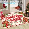 Anti Slip Christmas Printed Door Pads 2D Flat Printing Entrance Welcome Mat  Outdoor Decor