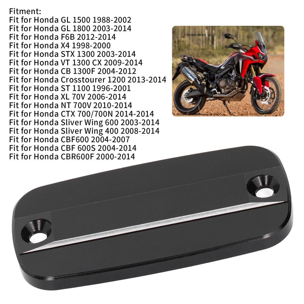 Front Brake Fluid Reservoir Cap Aluminum Alloy Cover Guard Fit for Honda CRF1000L Rebel CMX 300/500Black