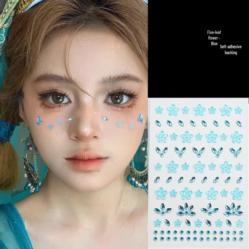 Children's Day Butterfly Fairy Face Stickers: Adhesive-Free, Self-Adhesive Diamond Stickers for Stage Makeup and Concerts
