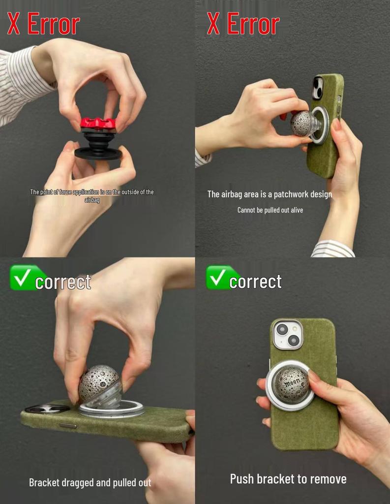 3D Cartoon Doll Magnetic Phone Stand with Strong Suction for MagSafe Phones - Desktop Accessory for Men & Women.
