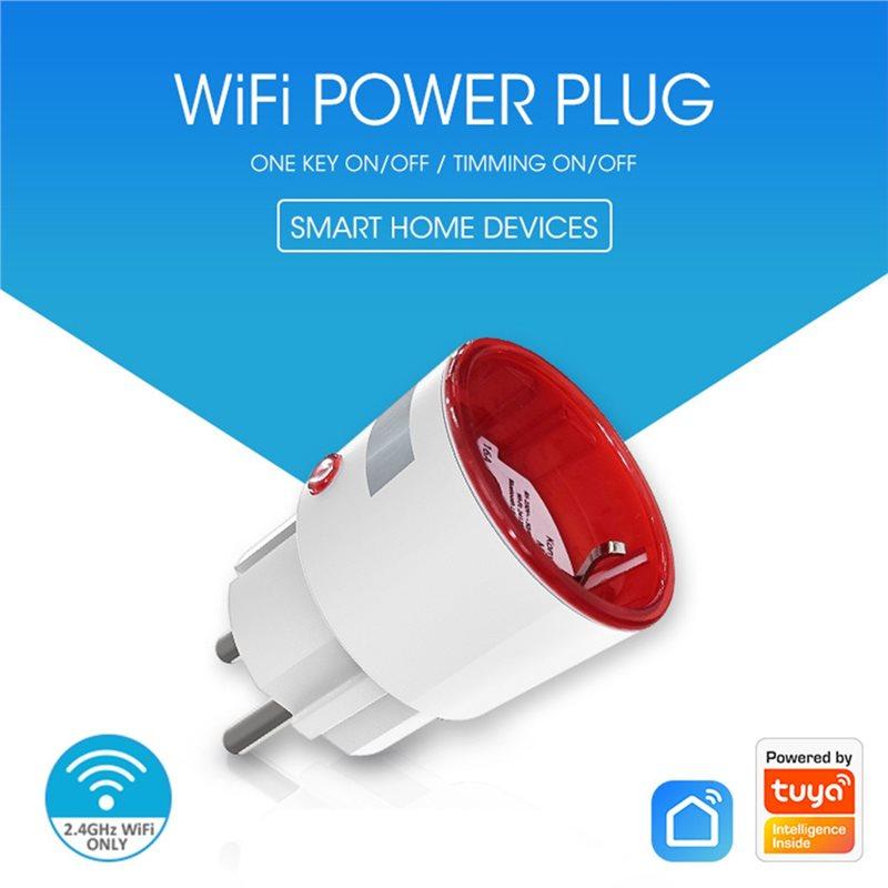 Tuya Wifi Smart EU Plug 16A With Power Monitoring Function Wireless App Voice Remote Control For Alexa Google Home B