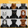 Verspielte skurrile Tiermasken mit Öffnungsfunktion für den Mund, einschließlich Gorilla, Tiger, Fuchs, für DIY-Kostümspaß