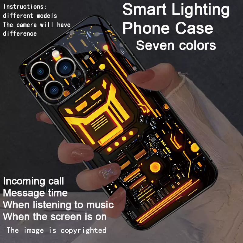 Custodia per Telefono Luminosa Circuito Stampato Cool Per Xiaomi 15T 14T 13T 12T Pro POCO F8 F7 Ultra X7 X8 Pro Vetro LED Flash Coperture Funda