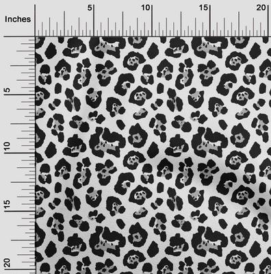 Cotton Poplin Black Fabric Leopard Animal Skin Sewing Craft Projects Fabric Prints By Yard 42 Inch