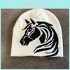 Horse Year Pony Knit Hat With Warmth And Adjustable Fit For Street Style And Casual Wear