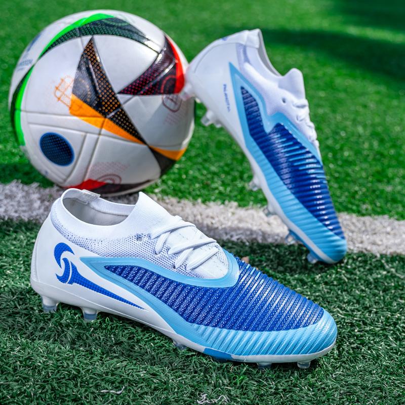Men  Soccer Shoes Society Cleats Professional Outdoor Football Field Boots Grass Training Football Shoes Long Spikes Sneaker