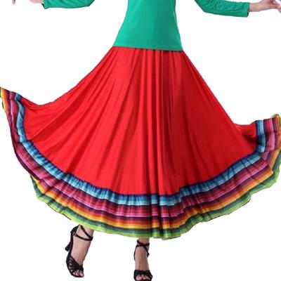 Spódnica typu swing Flamenco Ballroom Kostium Dancewear Fancy Dress Długa spódnica do występów na scenie tanecznej