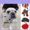 Peruca Preta Explosiva Elegante com Franja Para Gatos e Cães Perfeita Para Halloween e Natal