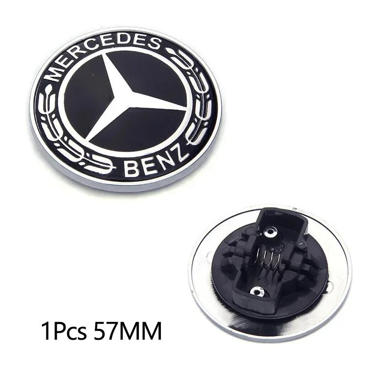 

Car Sticker 57mm ABS New Blue Black Car Front Hood Star Logo Cover Bonnet Emblem Badge For Mercedes Benz AMG W204 W222 W212 Acce 57mm