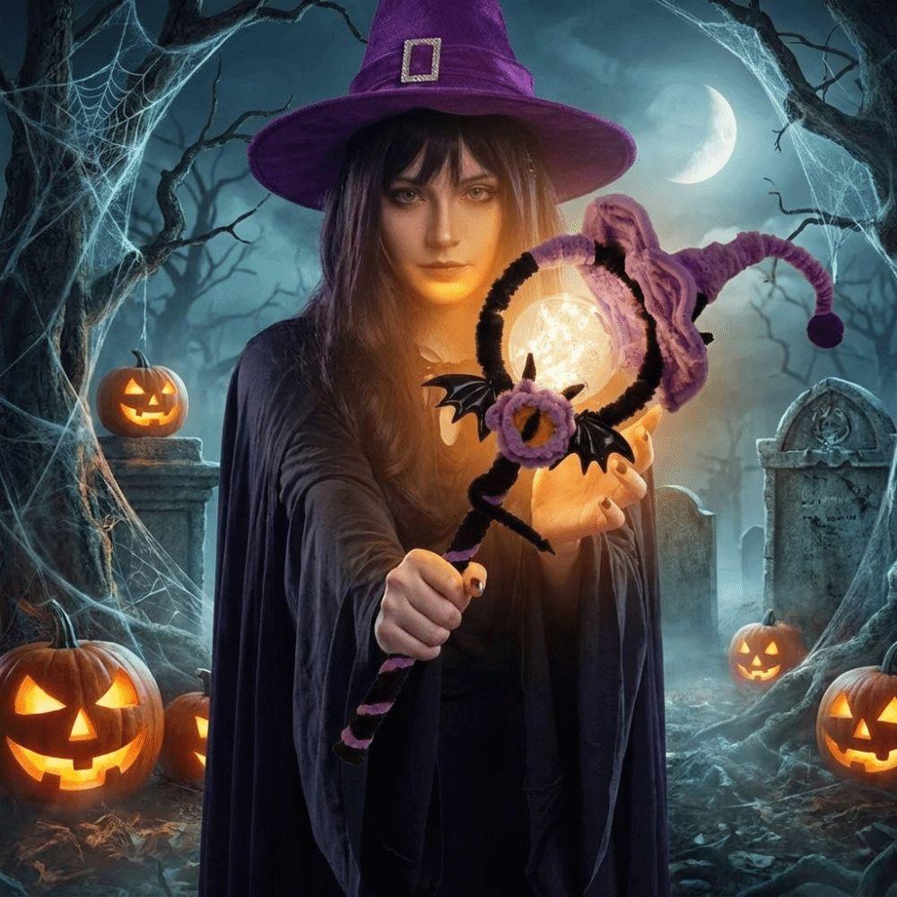 DIY Kit Halloween DIY Fairy Stick Bendable Halloween Handheld Lantern Handcraft Art