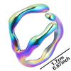 Echtvergoldeter Offener Verstellbarer Ring Echter Stein Edelstahlringe Für Damen Herren Zubehör Geometrischer Schmuck Ringe Geschenk