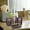 4 Stück Badezimmerzubehör Waschtischzubehör Set Transparentes Toiletten-Zubehörset Acryl Seifenschale Zahnbürstenhalter für Haushalt Dekoration