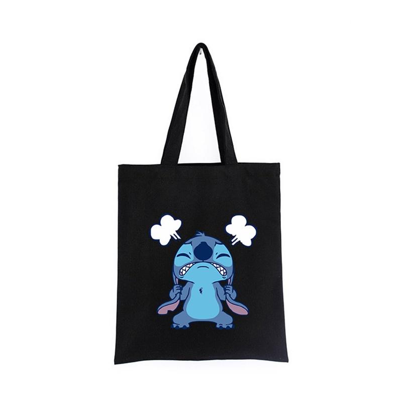 Cute And Spacious Cartoon Canvas Shoulder Bag For Daily Shopping