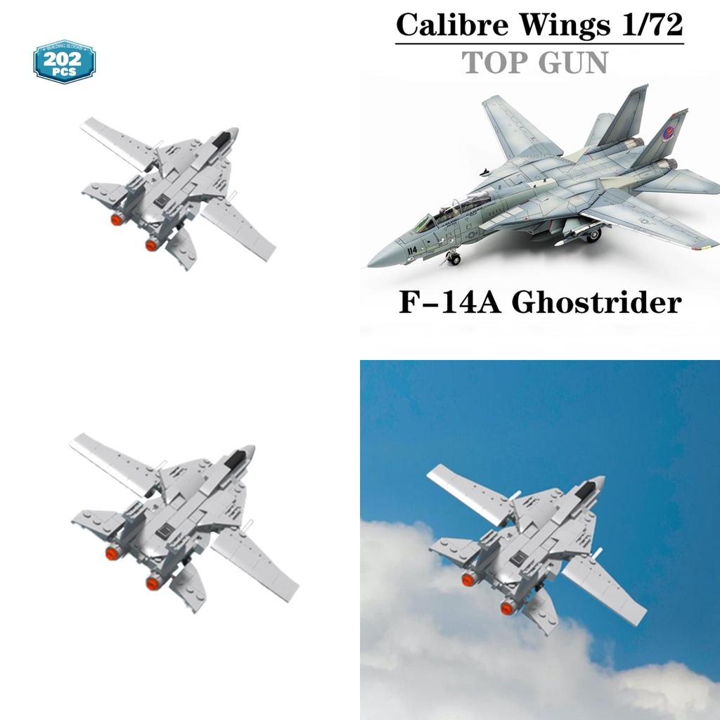Top Gun Militar 202 Peças Modelo de Bloco de Construção de Caça F14 Brinquedos Educativos para Crianças