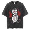 Camiseta Gráfica Anime Hellsing Alucard Masculina Lavagem Vintage Camisetas Manga Curta Street Harajuku Casual Algodão Tops