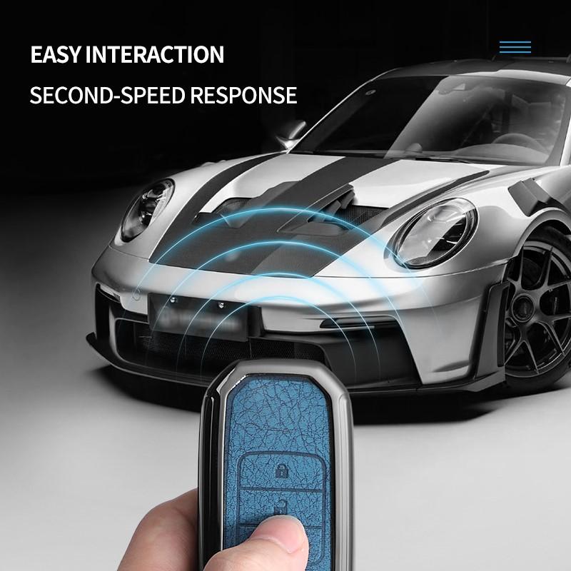 Alloy Leather Car Key Case Cover Shell For Honda Accords EX EXL Civic CRV z Jazz Jade Fit City Odyssey XR-V HRV Pilot Freed Vezel