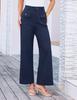 2025 Women's High Waist Wide Leg Stretch Trousers with Pockets - Formal Casual Pants
