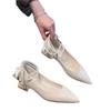 Mary Jane Schuhe mit grobem Absatz Damen neu Frühling und Sommer Weiches Leder Retro Ein-Wort-Schnalle High Heels