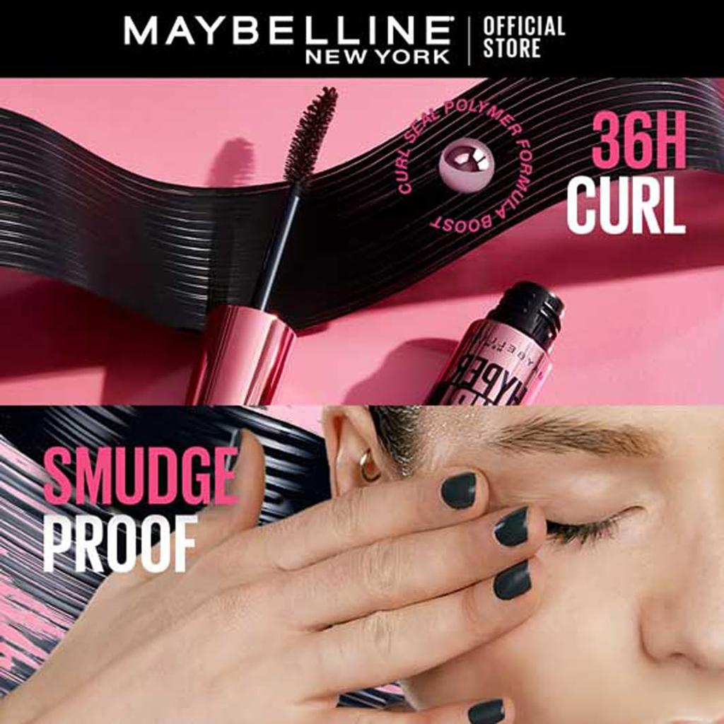 Maybelline Volum' Express Hypercurl Mascara Plain Black Wash-off Easily