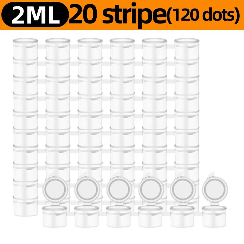 61/111Pots Empty Paint Pots with Lid 1/1/1ml Clear Storage Containers Mini Portable Sealing Paint Storage Cup for DIY Arts Craft
