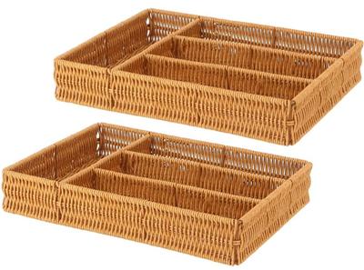 Of Fuji Boeki Washable Cutlery Storage Basket with Dividers X 2 Cutlery Storage Storage Stylish Storage Basket [Set 2] Pieces, Basket, Box,