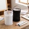 PVC Pen Holder Transparent Stationery Storage Bag Simple Makeup Brush Storage Bag  for Home