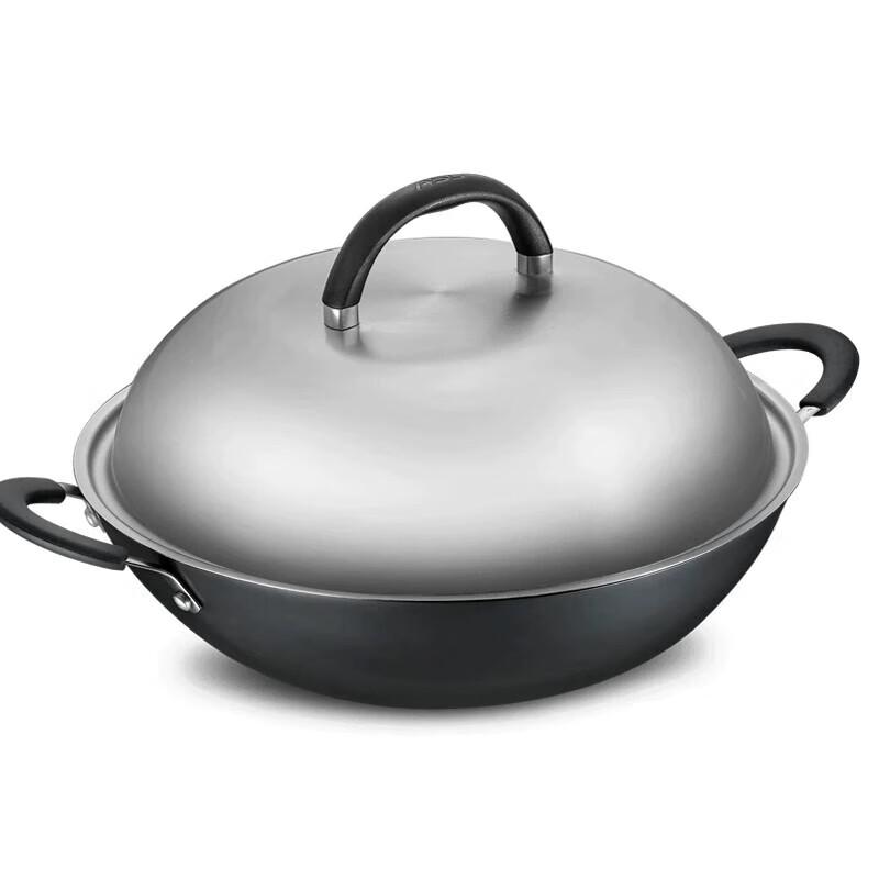 ASD 40CM Round Bottom Cast Iron Wok