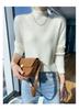 Women's Pure Wool Half-High Neck Sweater - 2023 Autumn/Winter Loose Knitwear Cashmere Base Layer