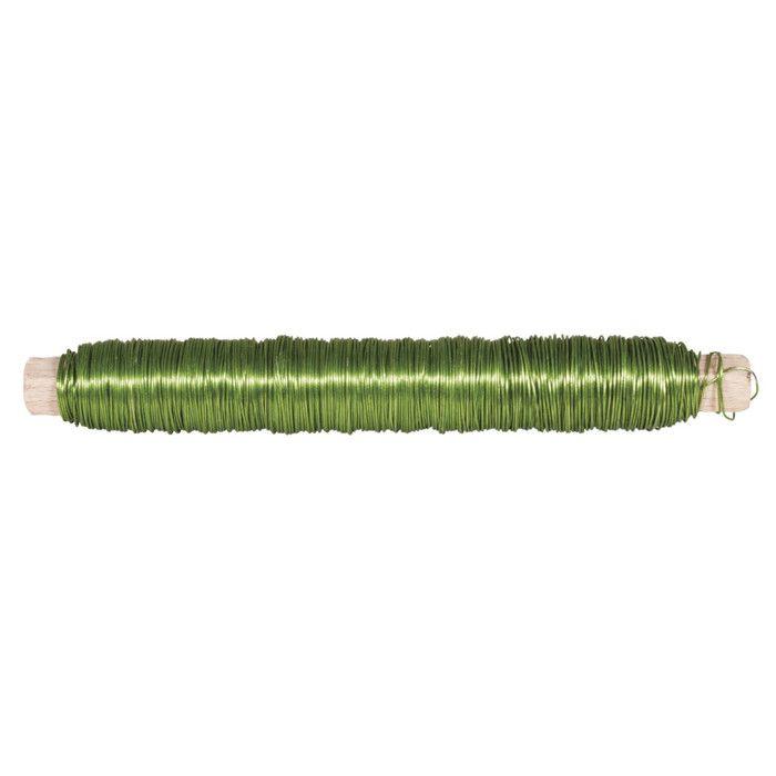 Fil floral 0,55mm Vert mai Bobine en bois 100g