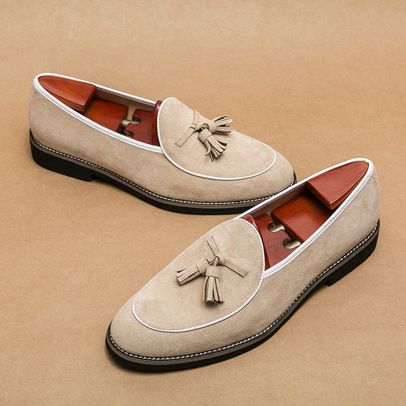 New Men's Casual Loafers Driving Shoes Moccasin Fashion Male Comfortable Autumn Leather Shoes Men Lazy Tassel Dress Shoes