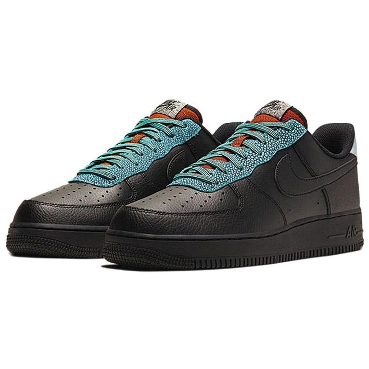 New Nike Air Force 1 Low '07 LV8 Black Obsidian Mist Orange CK4363-001