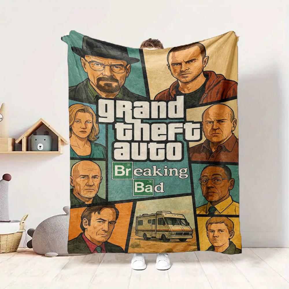 Gta Meets Bad Flannel Blanket Throw Blanket Soft Warm Sofa Bed Camping Home Decor Unique Christmas Gift C9211659