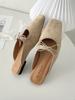 Fashion 2025 Summer Women Mules Shoes Brand Designer Butterfly-knot Comfort Casual Slip On Light Large Size Shallow Ladies Flat Sandals