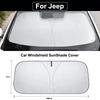 Car Windshield SunShade Cover for Jeep Compass Patriot Cherokee Grand Renegade GladiatorUV Car Accessories