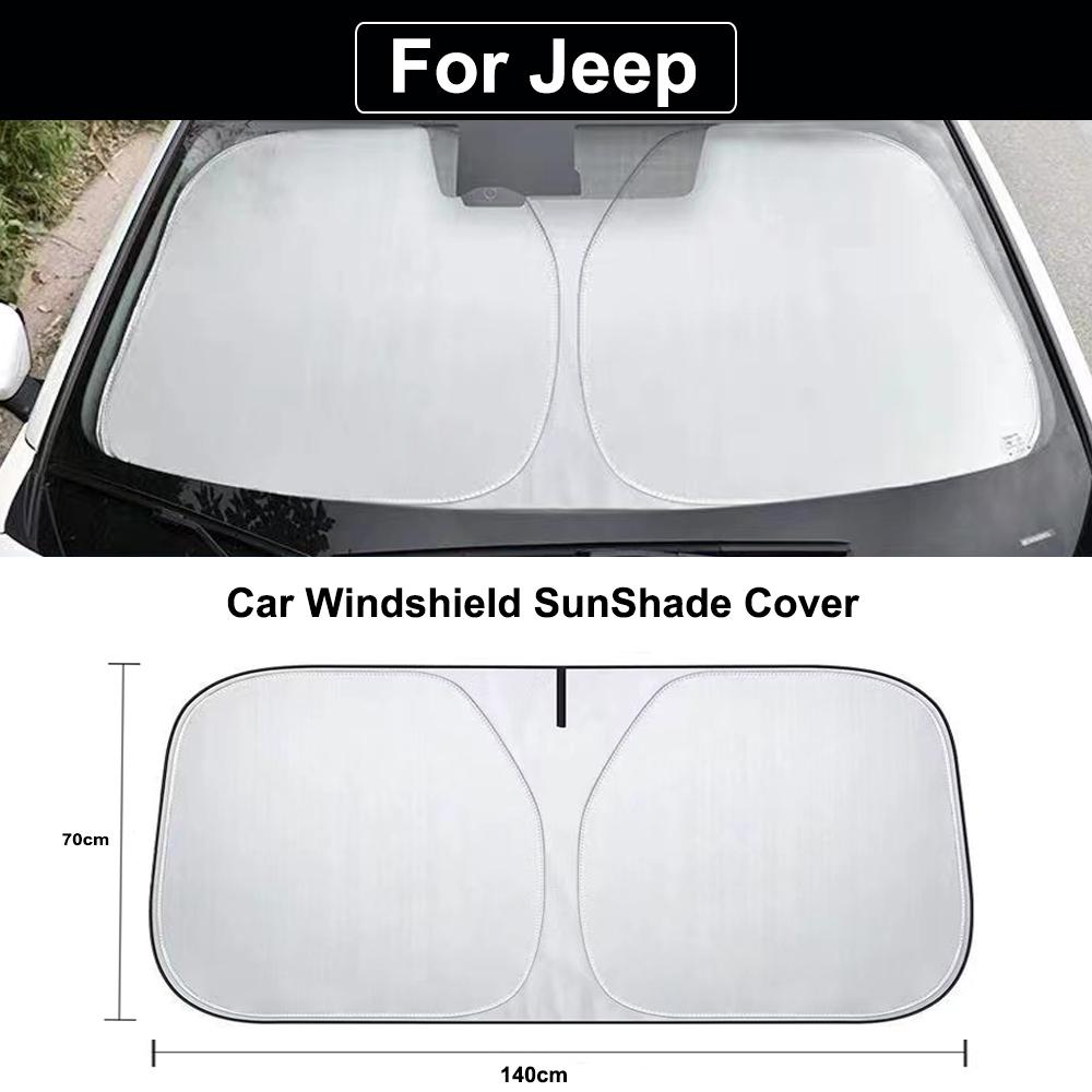 Car Windshield SunShade Cover for Jeep Compass Patriot Cherokee Grand Renegade GladiatorUV Car Accessories