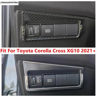 Car Head Fog Light Lamp Switch Button Frame Decoration Cover Trim For Toyota Corolla Cross XG10 - 2025 Accessories Interior