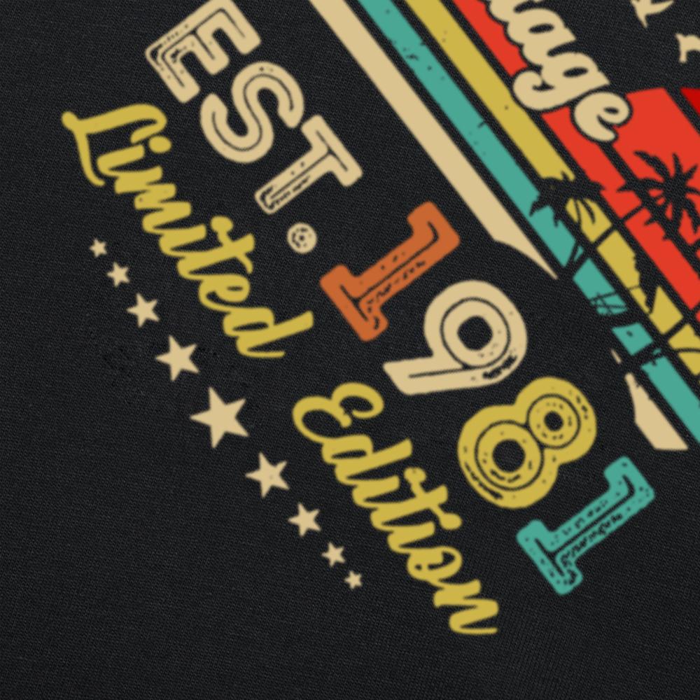 Funny 43 Years Old Vintage 1981 Limited Edition 43rd T Shirts Graphic Cotton Streetwear Short Sleeve Birthday Gifts T-shirt Men