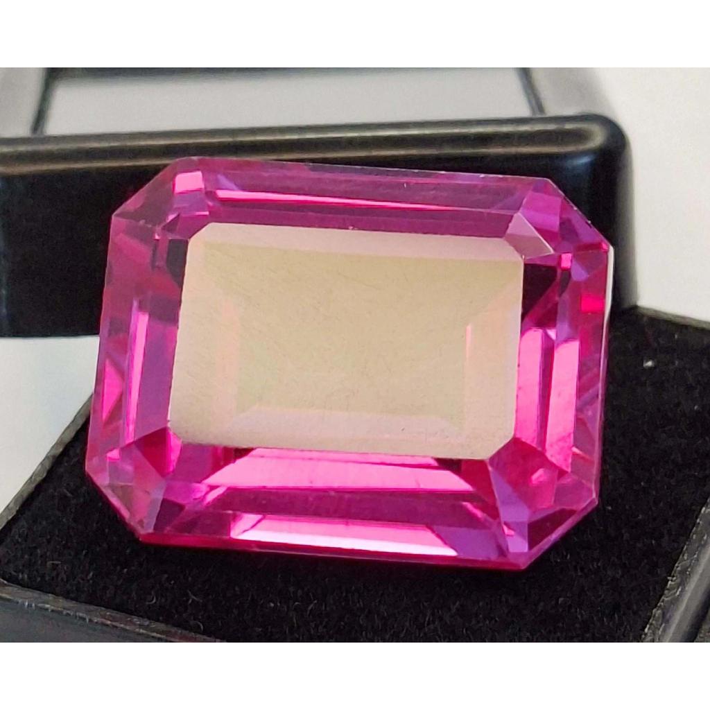 Natural Pink Sapphire 38-40 Ct Emerald Cut Certified Fabulous Loose Gemstone