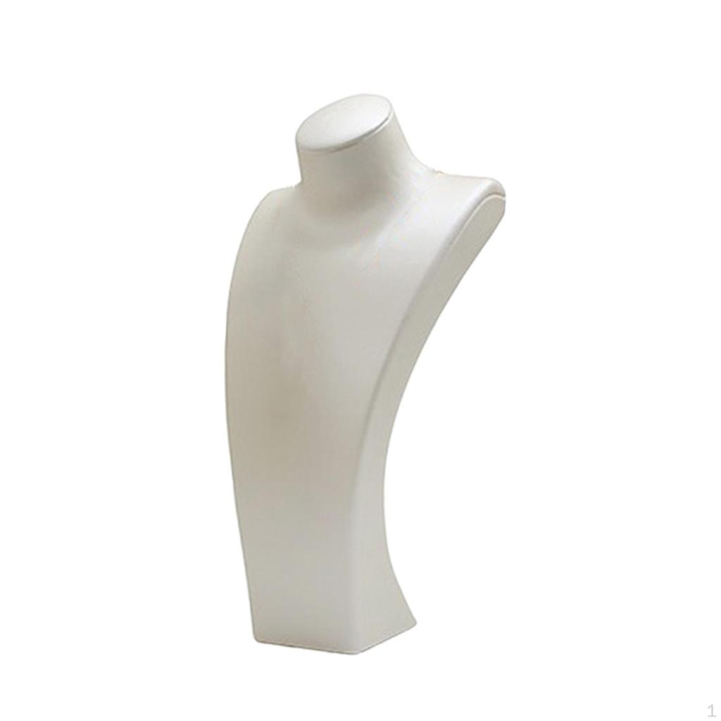 Elegant Necklace Stand, PU Leather Jewelry Display Retro Mannequin Bust, Tabletop Storage