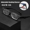 New TR Adjustable Reading Glasses Each Lens Can Be Adjusted 0.5 To 3.5 Rotatable Focus Glasses Portable Presbyopia Glasses