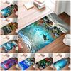 The Underwater World Printing Non-Slip Small Rug Waterproof Easy To Clean Floor Mat for Indoor Outdoor Use Durable Home Decor