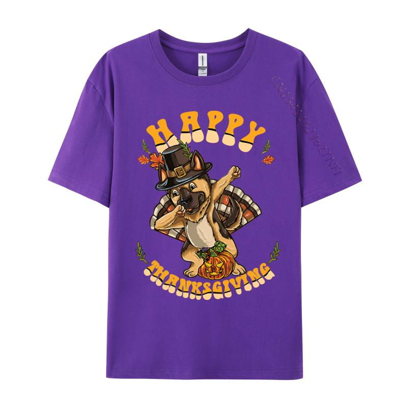 Turkey GerUnisex Shepherd Happy Thanksgiving Tshirt Normal T Shirt Funny Design New Tshirts Unisex Cotton T Shirt Cream T Shirt