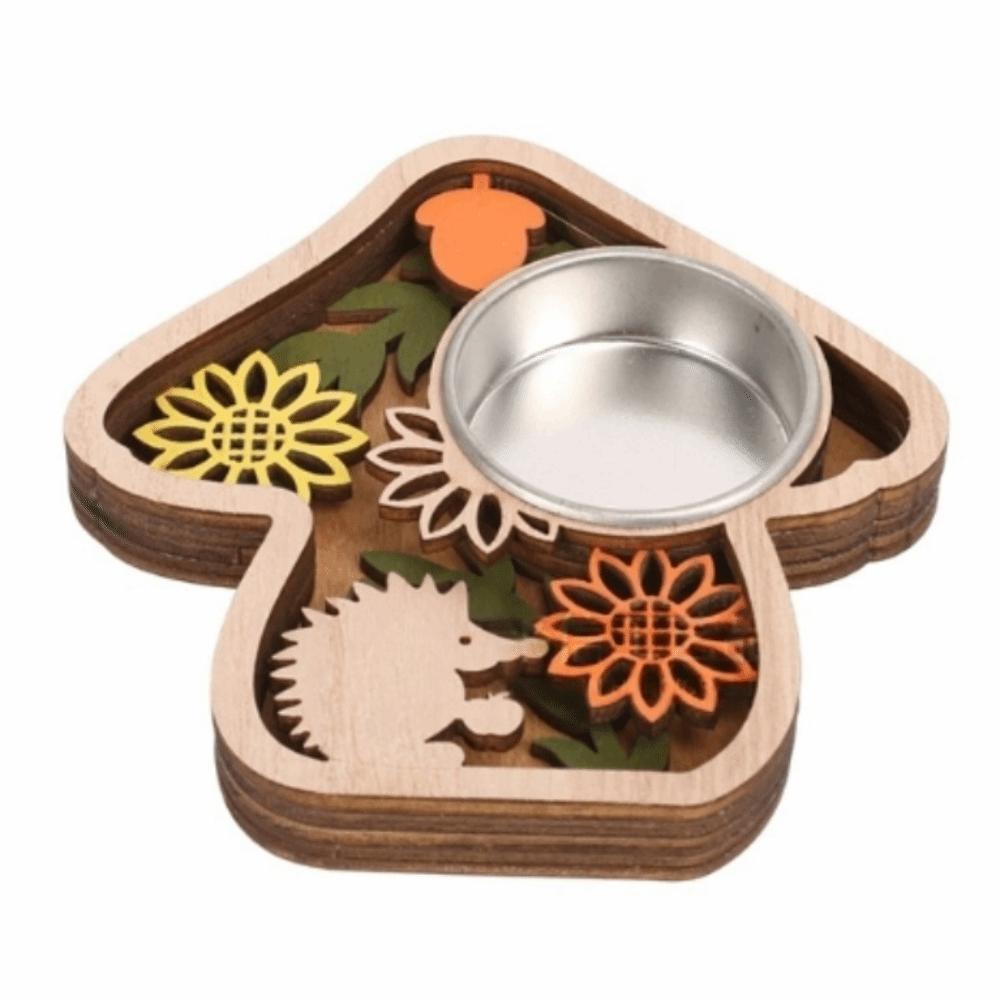 Multi-layered Halloween Candle Holder Romantic Wooden Candle Stands Ghost Festival