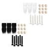 Faux Gnome Beard Unfinished Wood Balls Costume 3 Pairs Braids Dolls DIY Toy for Party Holiday Christmas Decor
