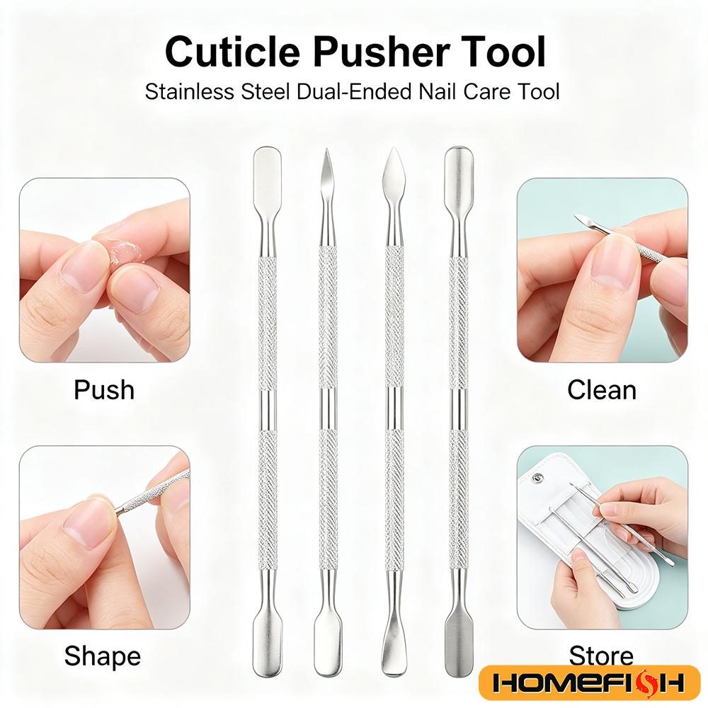 Xiaomi 4/5 Pcs Professional Stainless Steel Nail Cutter Scissor Nippers Multi Function Cuticle Pusher Remover Nail Art Care Tools Kits