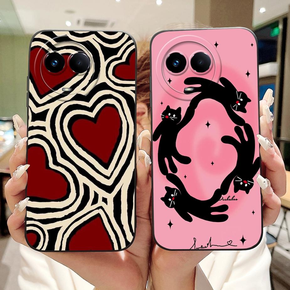 For Realme 11 5G Case RMX3780 Stylish Candy Painted Cover Shockproof Phone Case For Realme 11X Realme11 5G Soft TPU Fundas Coque