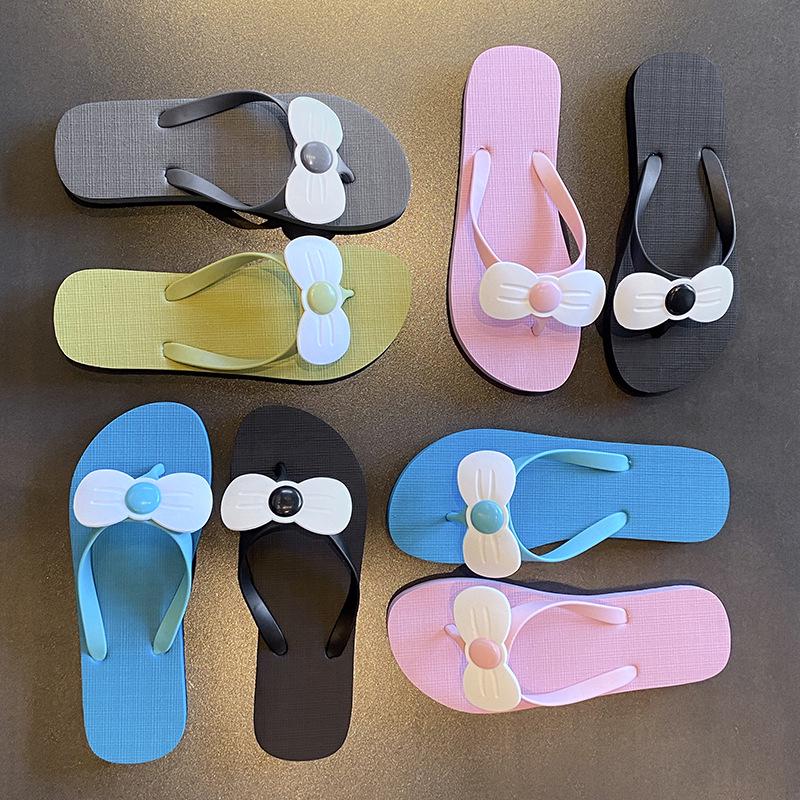 Women's Bowknot Flat Sandals: Non-slip, Wear-resistant, Soft & Elastic for Summer Beach & Casual Wear