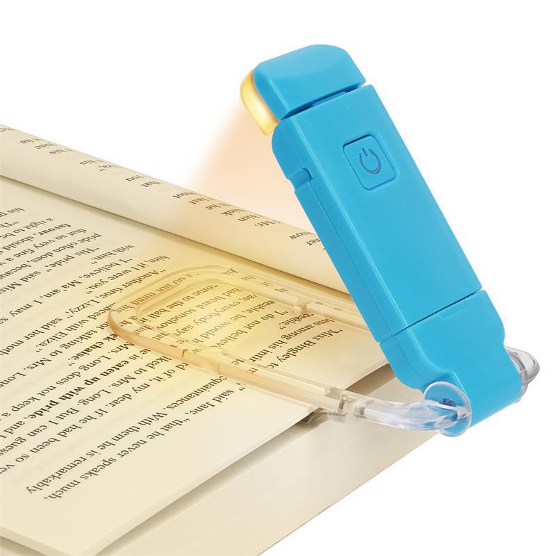 USB-wiederaufladbares Leselicht, Helligkeit einstellbar zum Schutz der Augen, LED-Klemm-Buchlichter, tragbares Lesezeichenlicht zum Lesen im Bett und Auto