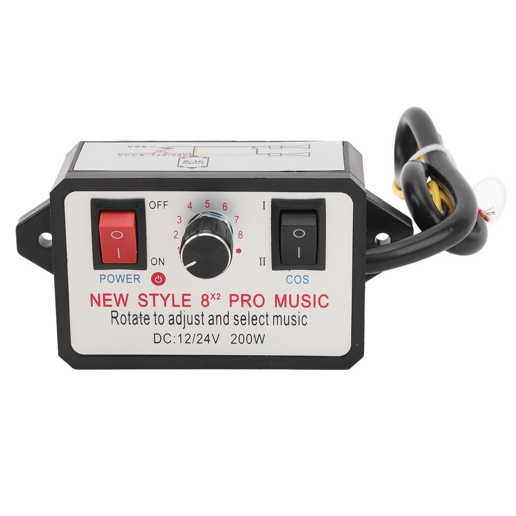 Car Horn Controller 16 Sound Effect Adjustable DC 12V 24V Dual Tone Car Horn Controller Unit for